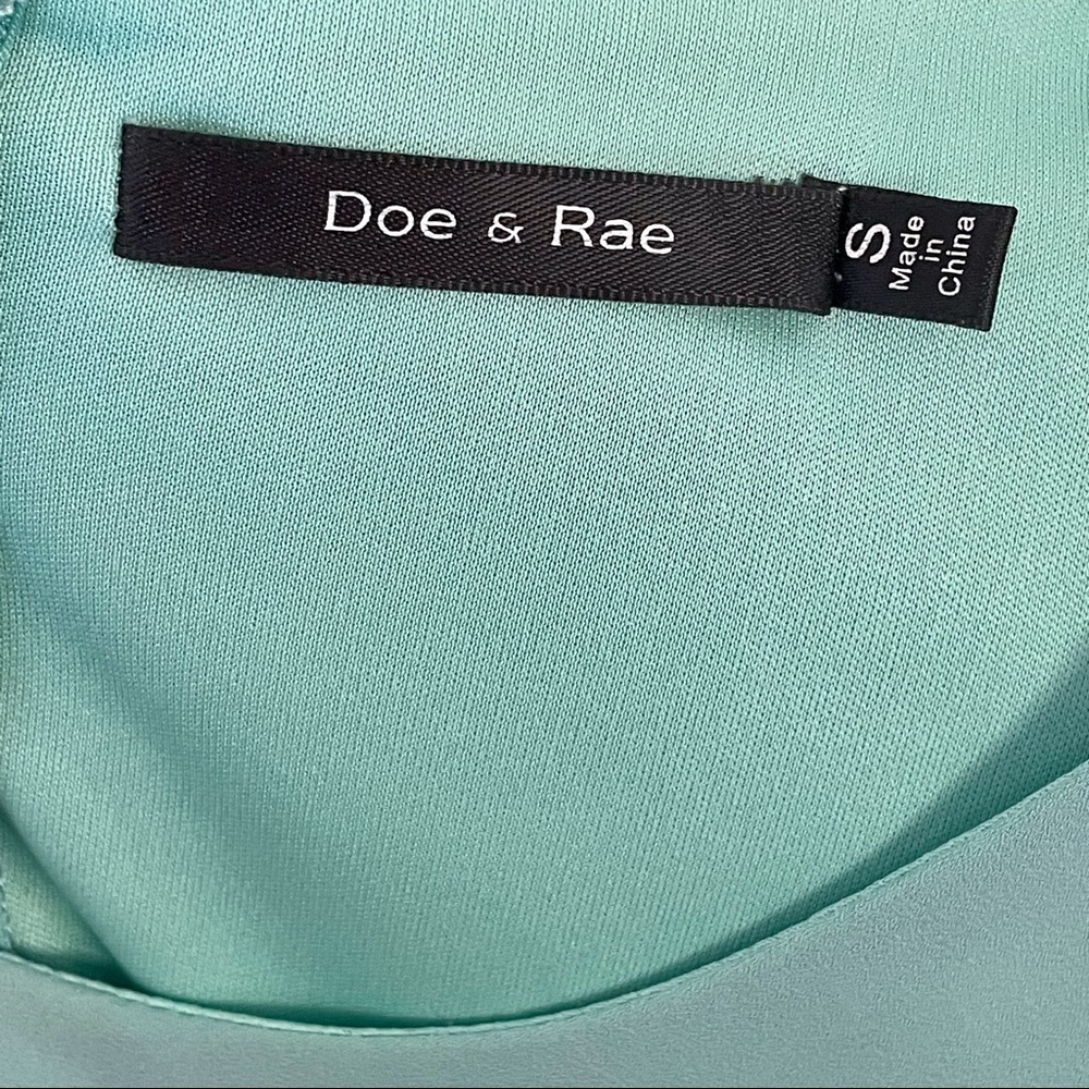 DOE & RAE : Sleeveless Chiffon Tiffany Blue Dress - Picture 9 of 9